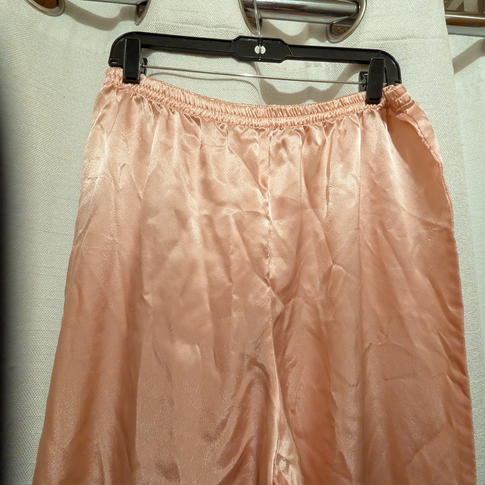 Victoria's Secret Peach/Pink Satin Pajama Pants